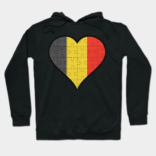 Belgian Jigsaw Puzzle Heart Design - Gift for Belgian With Belgium Roots Hoodie